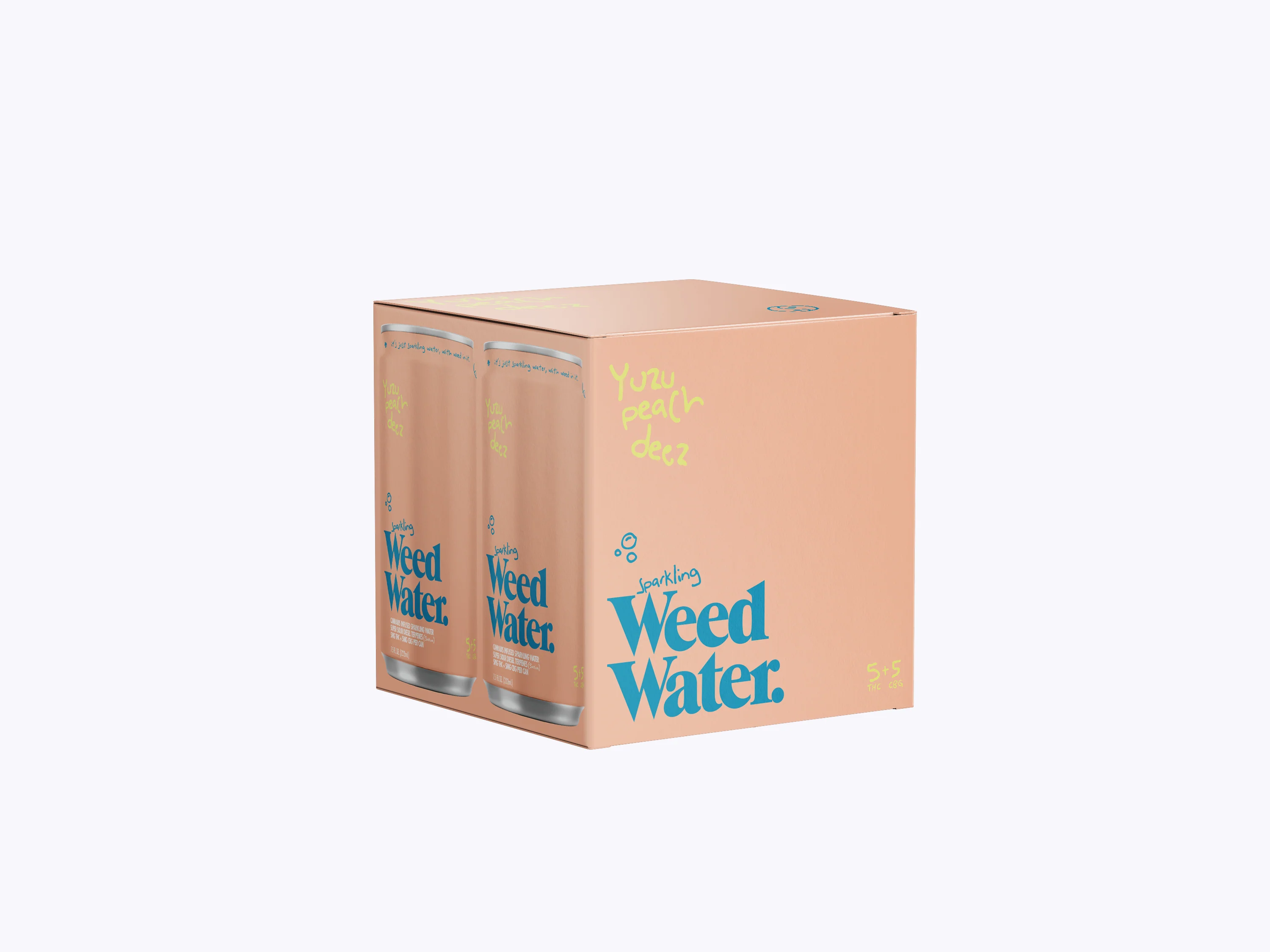 Peach Yuzu Deez Seltzer - 5mg THC and CBG - Image 3