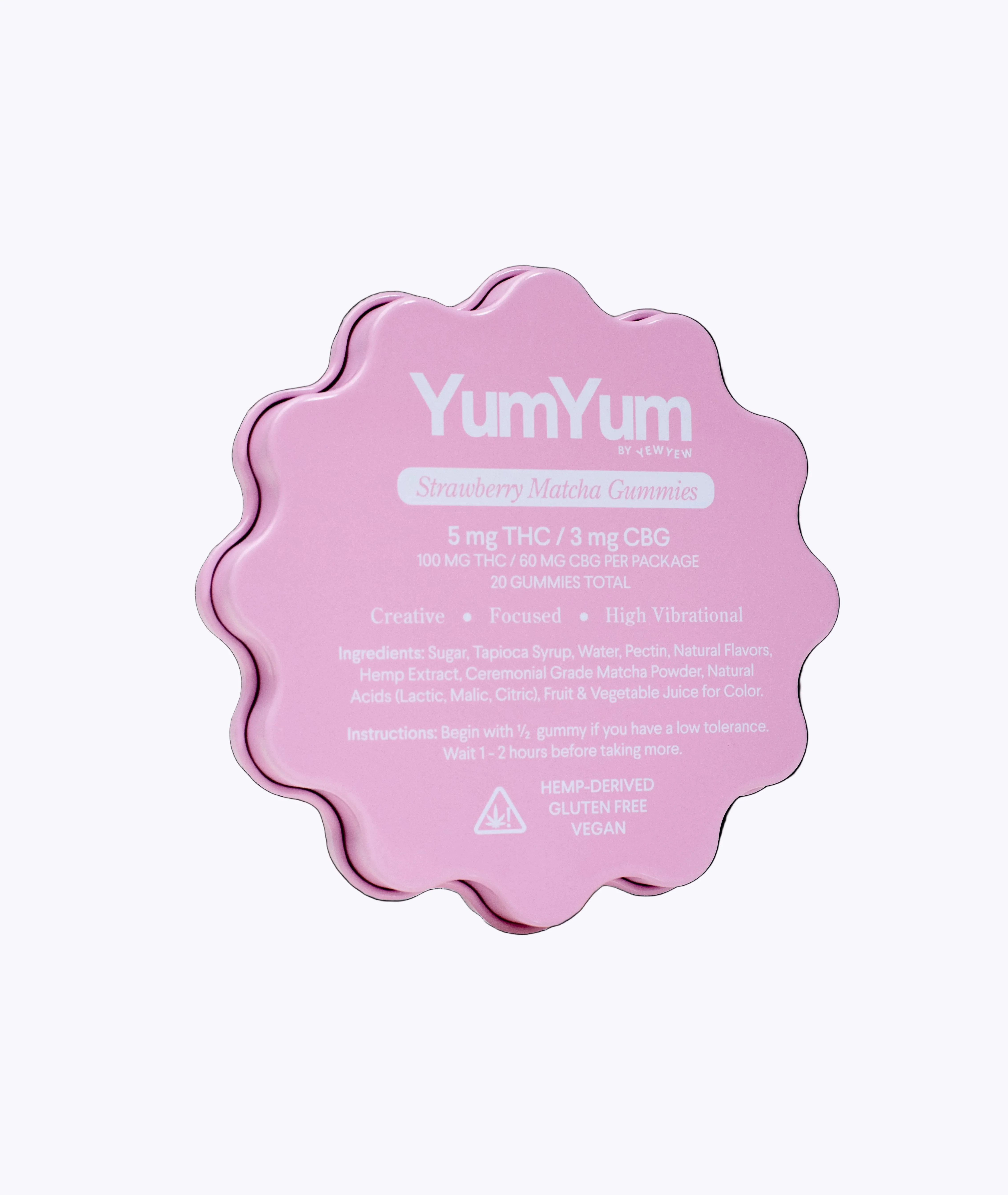 Yum Yum Strawberry Matcha Gummies - 5mg THC and 3mg CBG - Image 3
